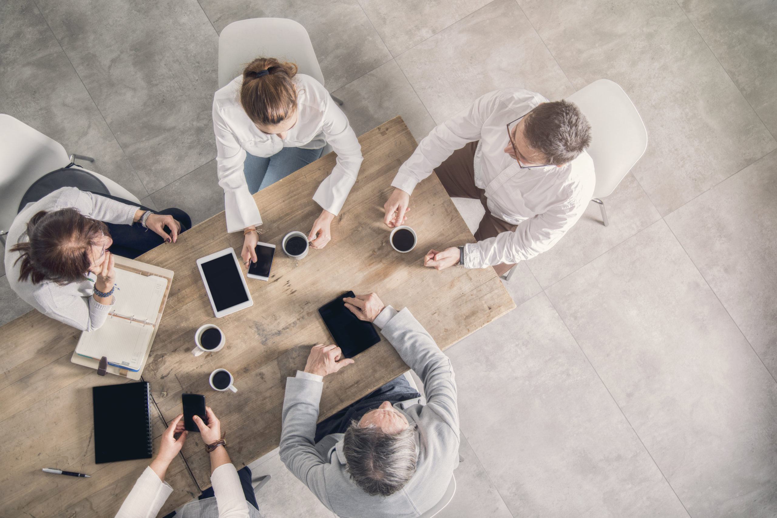 Working table, business meeting